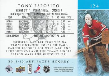 2012-13 Upper Deck Artifacts #124 Tony Esposito Back