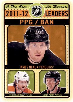 2012-13 O-Pee-Chee - League Leaders #LL-PPG James Neal / Scott Hartnell / Corey Perry Front