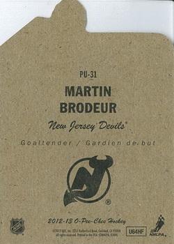 2012-13 O-Pee-Chee - Pop-Ups #PU-31 Martin Brodeur Back