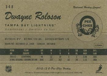 2012-13 O-Pee-Chee - Retro #348 Dwayne Roloson Back