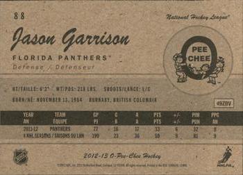 2012-13 O-Pee-Chee - Retro #88 Jason Garrison Back
