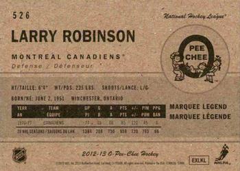 2012-13 O-Pee-Chee - Retro #526 Larry Robinson Back