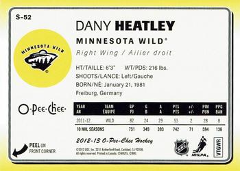 2012-13 O-Pee-Chee - Stickers #S-52 Dany Heatley Back