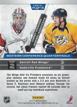 2012-13 Panini Certified - Path to the Cup Quarter Finals #PCQF18 Andrei Kostitsyn / Jimmy Howard Back