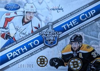 2012-13 Panini Certified - Path to the Cup Quarter Finals #PCQF33 Marcus Johansson / Patrice Bergeron Front