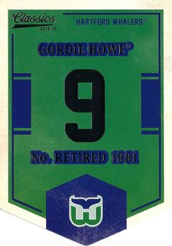 2012-13 Panini Classics Signatures - Banner Numbers #EN4 Gordie Howe Front