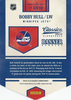 2012-13 Panini Classics Signatures - Banner Numbers #EN10 Bobby Hull Back