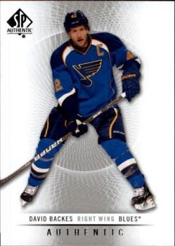 2012-13 SP Authentic #89 David Backes Front