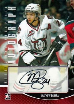 2012-13 In The Game Heroes and Prospects - Autographs #A-MD Mathew Dumba Front