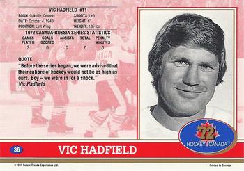 1991-92 Future Trends Canada ’72 #36 Vic Hadfield Back
