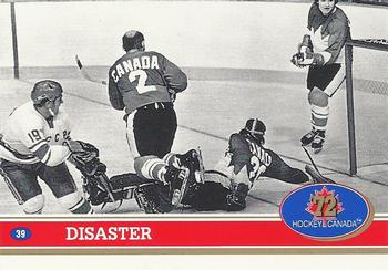 1991-92 Future Trends Canada ’72 #39 Disaster / Game 4 Statistics Front