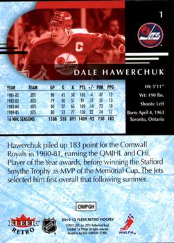 2012-13 Fleer Retro #1 Dale Hawerchuk Back