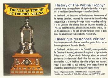1993-94 High Liner Greatest Goalies #15 Vezina Trophy Front