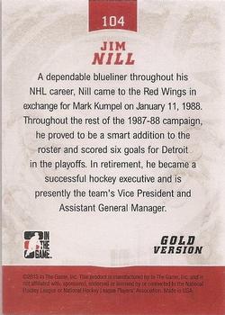 2012-13 In The Game Motown Madness - Gold #104 Jim Nill Back