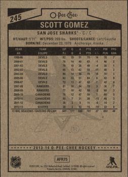 2013-14 O-Pee-Chee #245 Scott Gomez Back