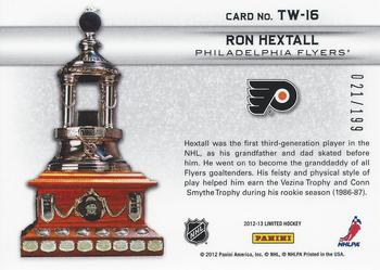 2012-13 Panini Limited - Trophy Winners #TW-16 Ron Hextall Back