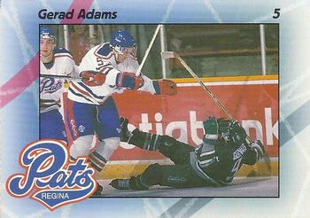1996-97 Regina Pats (WHL) #11 Gerad Adams Front