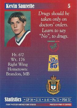 1997-98 Regina Pats (WHL) Police #5 Kevin Saurette Back