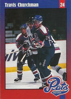 1997-98 Regina Pats (WHL) Police #6 Travis Churchman Front
