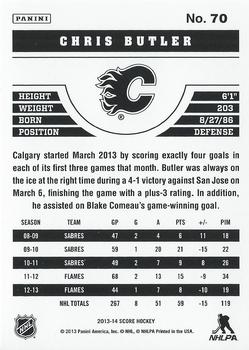 2013-14 Score #70 Chris Butler Back