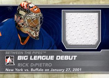 2012-13 In The Game Between The Pipes - Big League Debut Jerseys Silver #BL-18 Rick DiPietro Front