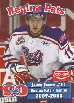 2007-08 Co-op Regina Pats (WHL) #13 Jared Jagow Front