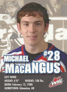 2007-08 Co-op Regina Pats (WHL) #18 Michael MacAngus Back