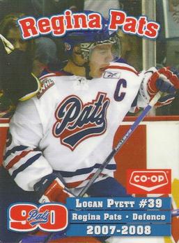 2007-08 Co-op Regina Pats (WHL) #21 Logan Pyett Front
