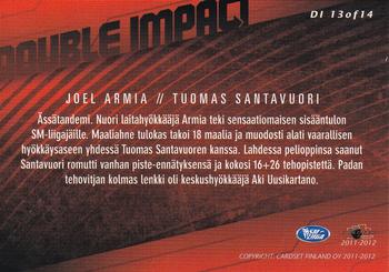 2011-12 Cardset Finland - Double Impact #DI13 Joel Armia / Tuomas Santavuori Back