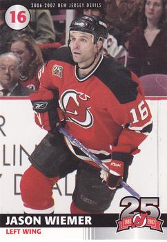 2006-07 25th Anniversary Captains' Series New Jersey Devils #NNO Jason Wiemer Front