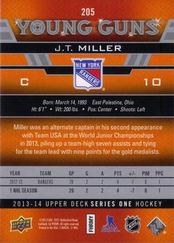2013-14 Upper Deck #205 J.T. Miller Back
