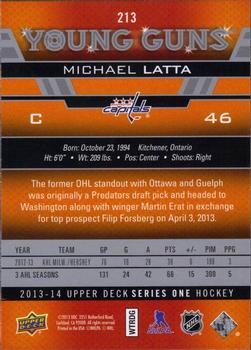2013-14 Upper Deck #213 Michael Latta Back