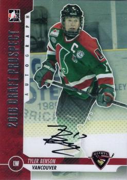 2012-13 In The Game Draft Prospects - Autographs Silver #A-TB Tyler Benson Front