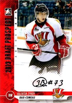 2012-13 In The Game Draft Prospects - Autographs Silver #A-VZ Valentin Zykov Front