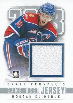 2012-13 In The Game Draft Prospects - Game-Used Jerseys Silver #M-20 Morgan Klimchuk Front