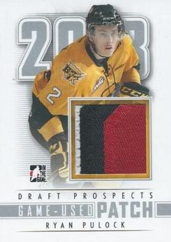 2012-13 In The Game Draft Prospects - Game-Used Jerseys Patch Silver #M-26 Ryan Pulock Front