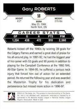 2013-14 In The Game Decades 1990s #58 Gary Roberts Back