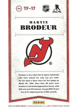 2013-14 Score - The Franchise #TF-17 Martin Brodeur Back