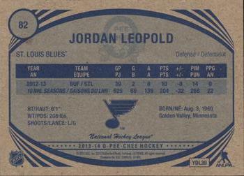 2013-14 O-Pee-Chee - Retro #82 Jordan Leopold Back