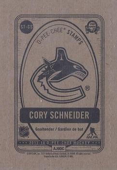 2013-14 O-Pee-Chee - Stamps #ST-CS Cory Schneider Back