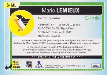 2013-14 O-Pee-Chee - Stickers #S-ML Mario Lemieux Back