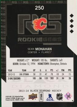 2013-14 Upper Deck Black Diamond #250 Sean Monahan Back