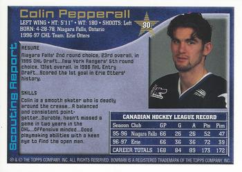 1997 Bowman CHL #30 Colin Pepperall Back