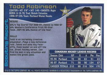 1997 Bowman CHL #93 Todd Robinson Back