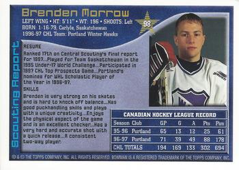 1997 Bowman CHL #98 Brenden Morrow Back