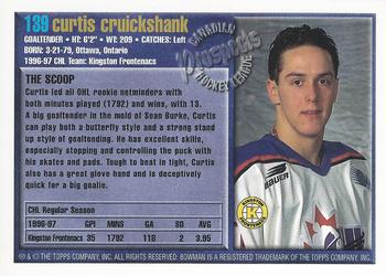 1997 Bowman CHL #139 Curtis Cruickshank Back