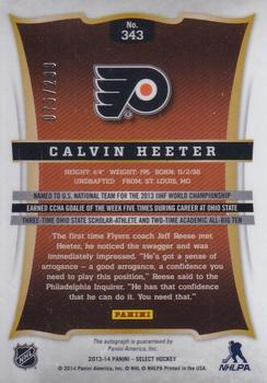 2013-14 Panini Select #343 Calvin Heeter Back