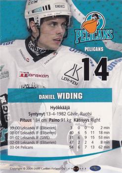 2004-05 Cardset Finland - Autographs #94 Daniel Widing Back