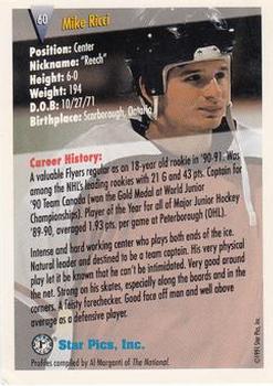 1991 Star Pics #60 Mike Ricci Back