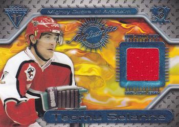 2000-01 Pacific Private Stock Titanium - Game-Used Gear #54 Teemu Selanne Front